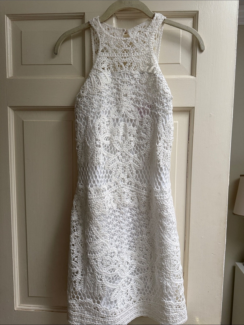Lilly Pulitzer White Crochet Halter Dress